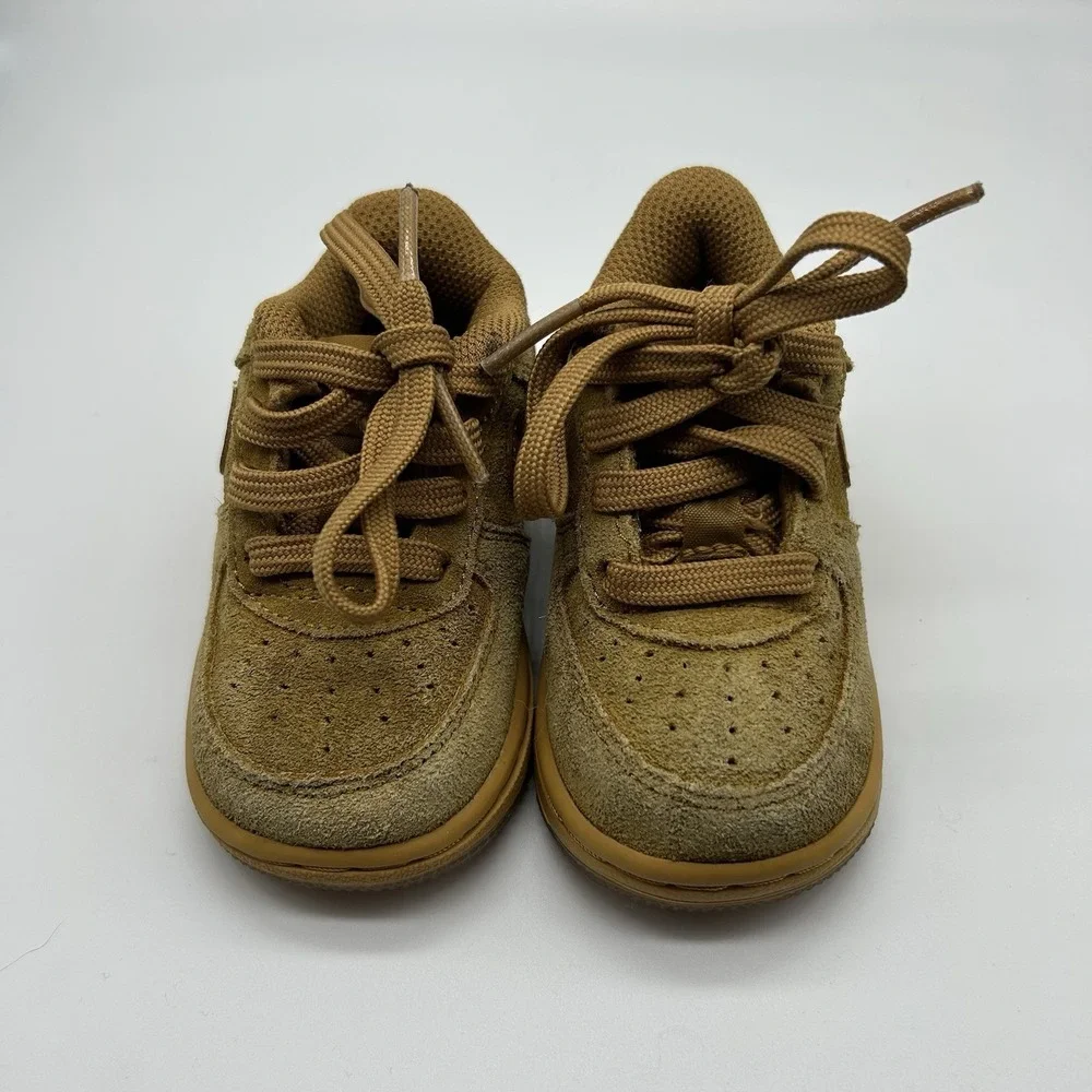 Nike Force 1 LV8 3 'Wheat' Toddler 4C Brown Suede Low Top Sneaker
